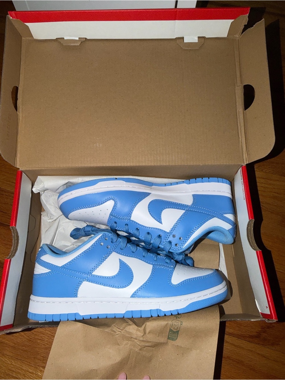 Nike Kids Light Blue and White Low-Top Sneakers